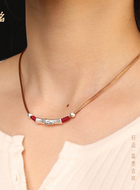 好运上岸999足银项链原创