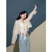 配吊带裙子小披肩外套女夏季 上衣 洋气空调衫 新款 雪纺冰丝透气薄款