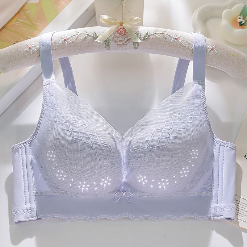 维多轻薄款蕾丝内衣女聚拢收副乳防下垂调整型提拉上托透气文胸罩