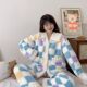 可外穿甜美奢华珊瑚绒家居服套装 睡衣女法兰绒反季 节加厚可爱韩版
