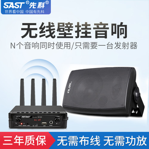 先科W4无线蓝牙壁挂音响店铺商用