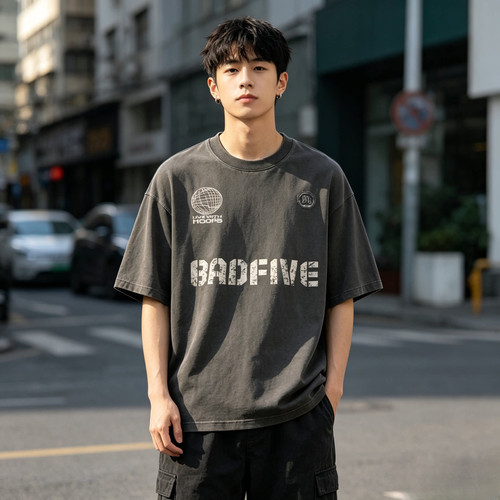 李宁BADFIVE夏季男纯棉宽松T恤