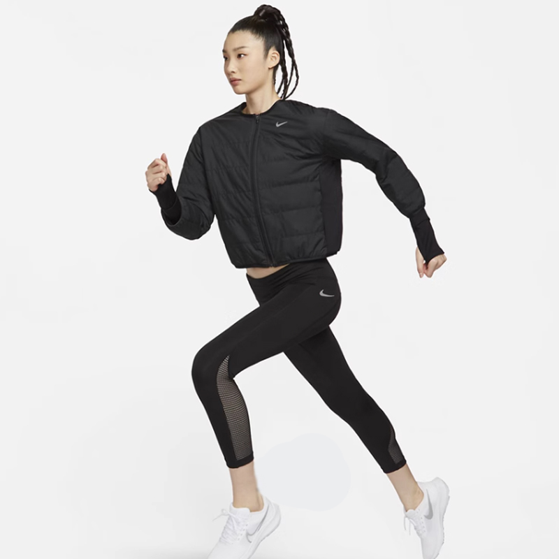 Nike耐克女子2023冬季薄款反光保暖训练运动休闲棉服夹克 FB7512