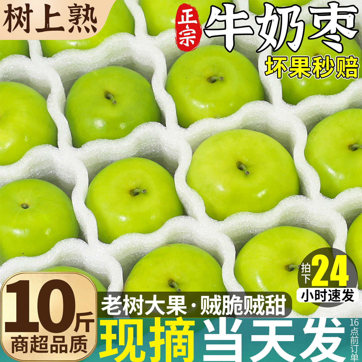 特大果10斤福建牛奶枣当季新鲜水果大青枣苹现摘果孕妇整箱包邮