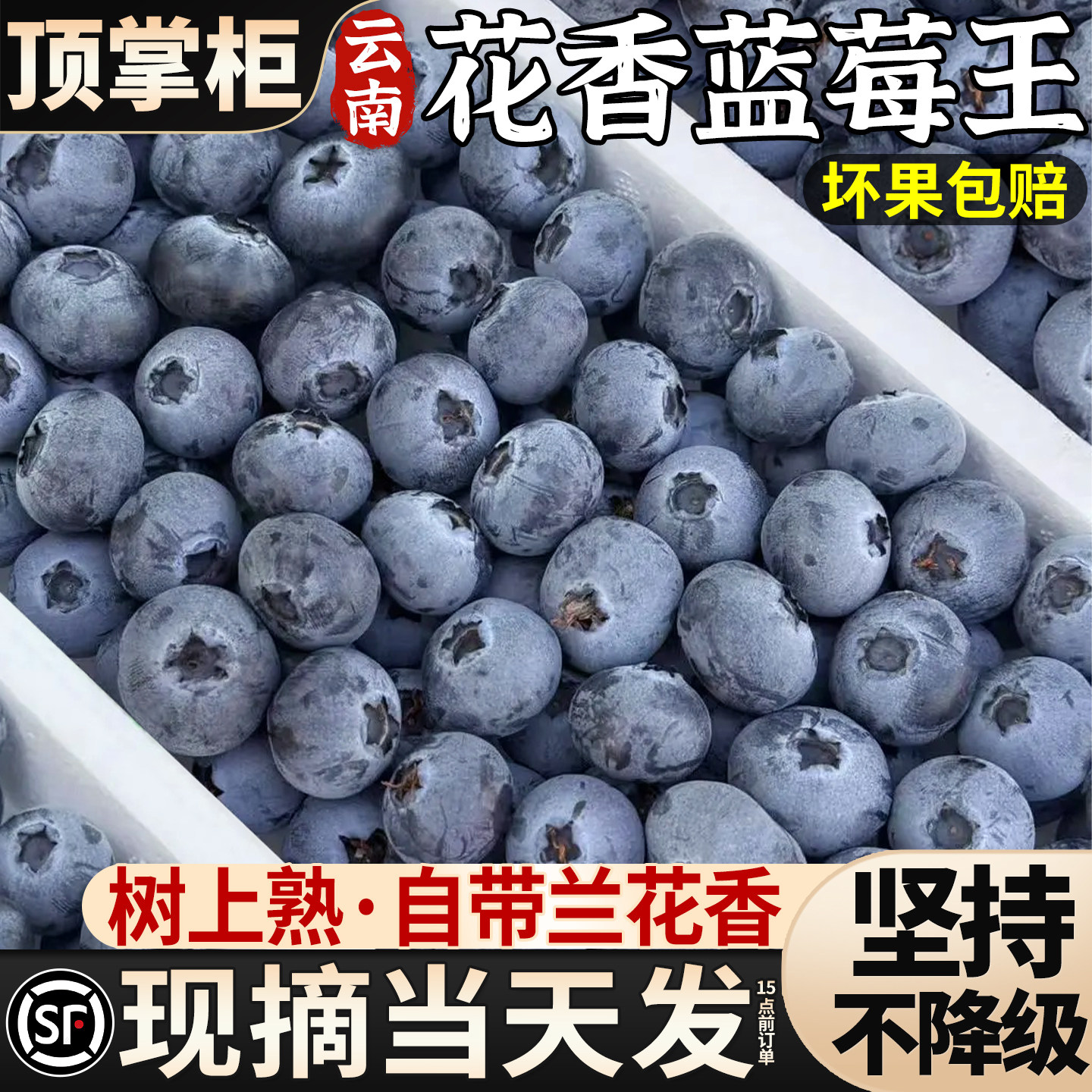 顺丰云南蓝莓新鲜水果12盒花香当季特大果怡颗鲜莓旗舰店整箱包邮,水产肉类/新鲜蔬果/熟食,蓝莓,淘宝优惠券,粉丝福利购,淘宝优惠卷