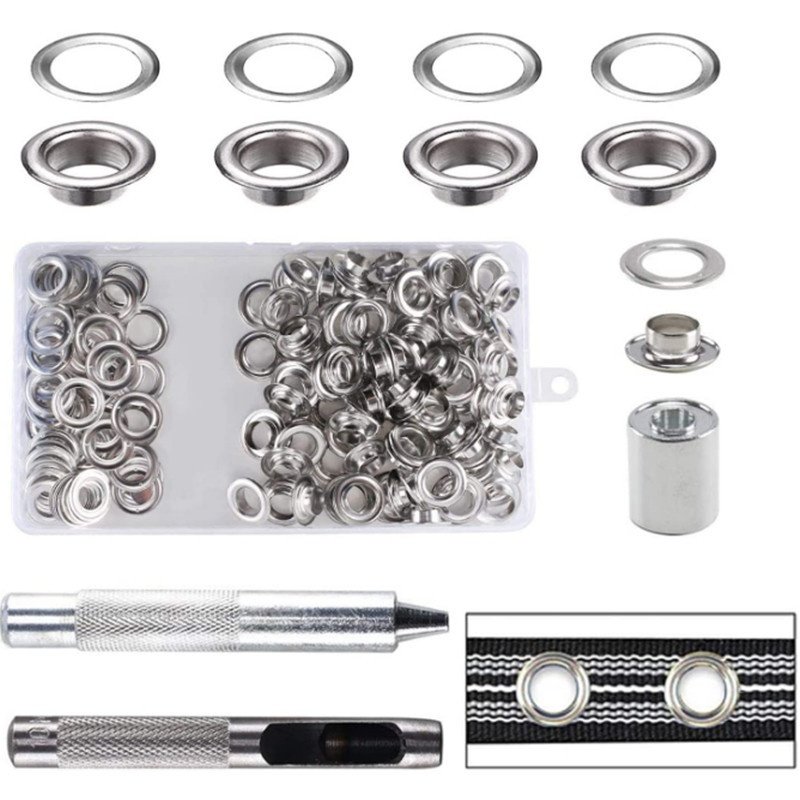 供跨境100套内径10mm加厚气眼扣配安装工具套装服装腰带等鸡眼扣,居家布艺,纽扣,淘宝优惠券,粉丝福利购,淘宝优惠卷