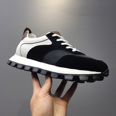 帕达索2024春夏男鞋厚底轻便运动休闲鞋百搭阿甘鞋撞色板鞋230231