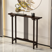 新中式 简约玄关柜 供桌条案玄关桌子玄关台门厅条案靠墙端景台窄款