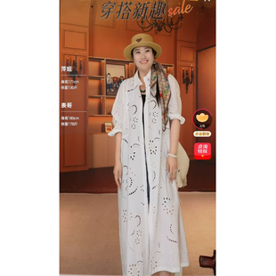 【萍姐精选】早春法式重工衬衫连衣裙383