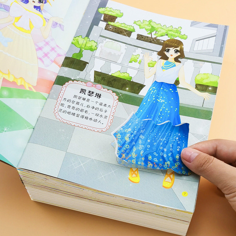 公主换装贴纸书芭比娃娃爱莎女孩换衣服幼儿童卡通益智玩具贴贴画,玩具/童车/益智/积木/模型,贴纸,淘宝优惠券,粉丝福利购,淘宝优惠卷
