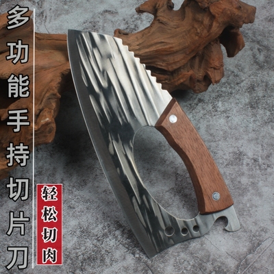 省力菜刀锋利锻打锤纹不锈钢切片