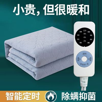 电热毯单人双人双控防水定时自动断电学生宿舍调温电褥子