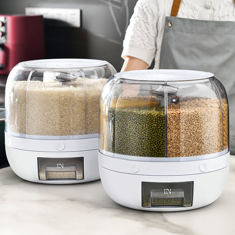 米桶家用2d0斤装防虫防潮密封自动出米分隔厨房米箱五谷杂粮收纳