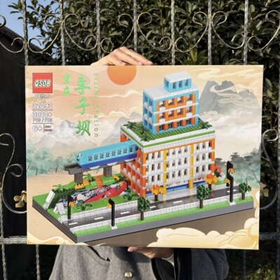 3000pcs重庆李子坝小颗粒拼装积木玩具儿童节学生10周岁生日礼物9