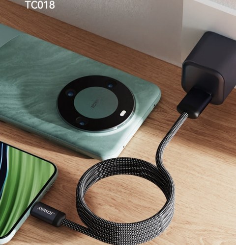 JOWAY乔威磁吸充电线60W双Type-C数据线iPhone15系列手机平板磁性PD快充 Type-C to USB
