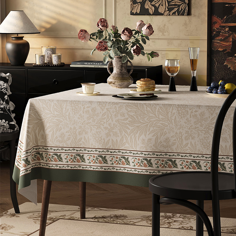 桌布法式复古长方形轻奢高级感ing风加厚餐桌布氛围感茶几台布