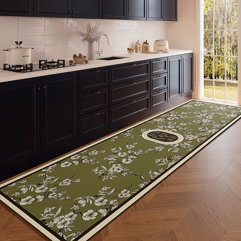 美式高端厨房专用地垫PVC防水防油防滑可擦免洗防脏脚垫家用地毯