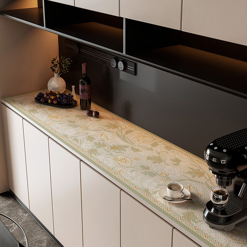 法式餐边柜保护垫轻奢高级感电视柜台面桌垫长条桌布防水防油免洗