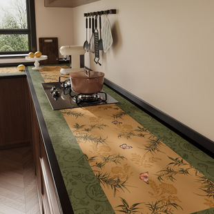 中古风厨房灶台台面保护垫防水防油免洗桌垫隔热橱柜专用防脏垫