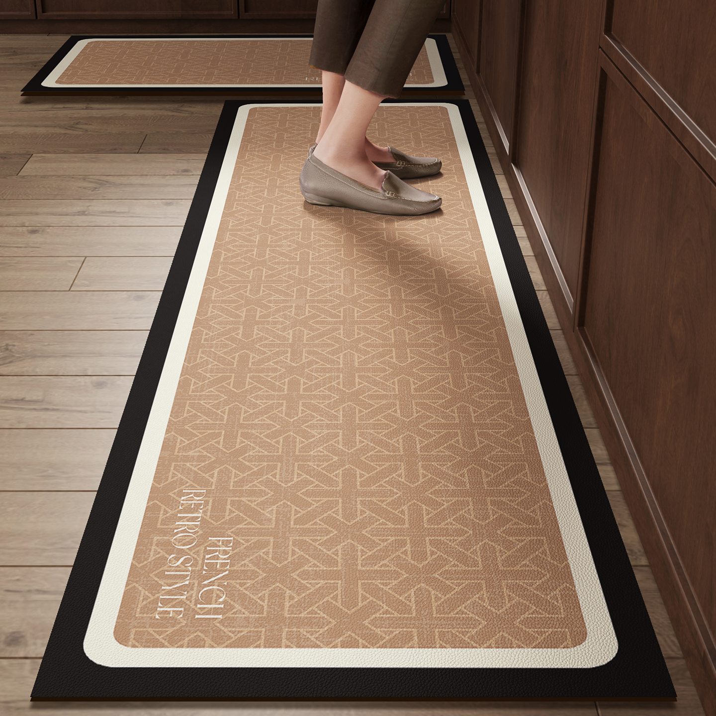 厨房专用皮革地垫pvc可擦免洗防滑防油耐脏脚垫2025新款地毯垫