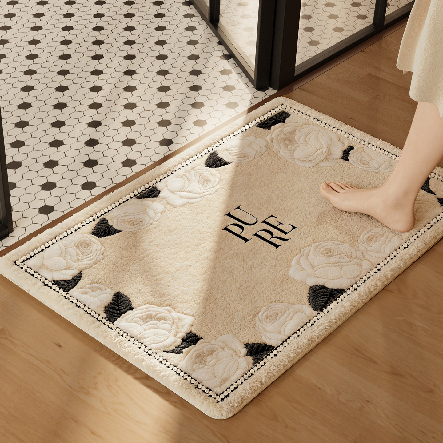 浴室吸水地垫冬季加厚仿羊绒地毯卫生间防滑垫厕所洗手间门口脚垫,居家布艺,家用脚垫,淘宝优惠券,粉丝福利购,淘宝优惠卷