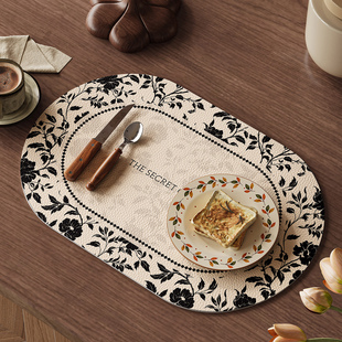中古风餐垫隔热垫高级感餐桌桌垫碗垫西餐垫餐盘垫防水防油仪式感