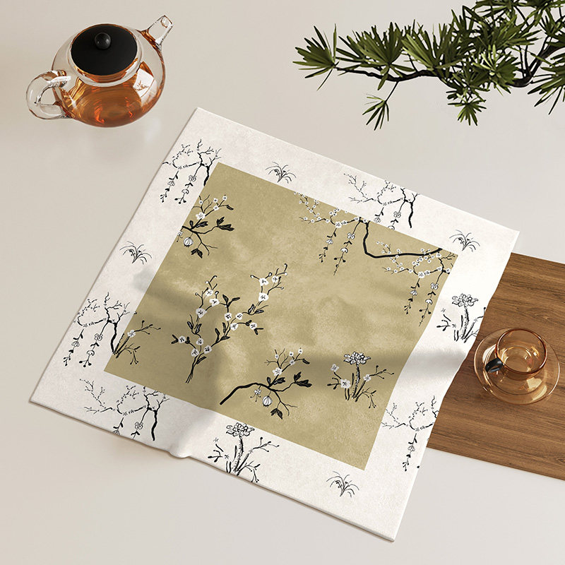 茶盘盖巾防尘茶台盖布小茶具方形图片
