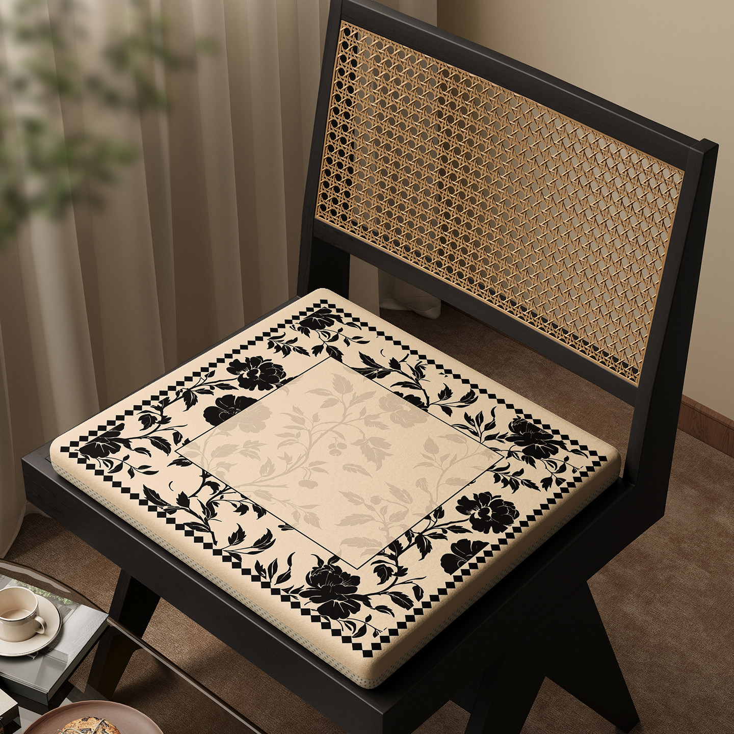 中古风记忆棉坐垫办公室椅子椅垫防屁股痛久坐学生教室凳子座垫,居家布艺,椅垫,淘宝优惠券,粉丝福利购,淘宝优惠卷