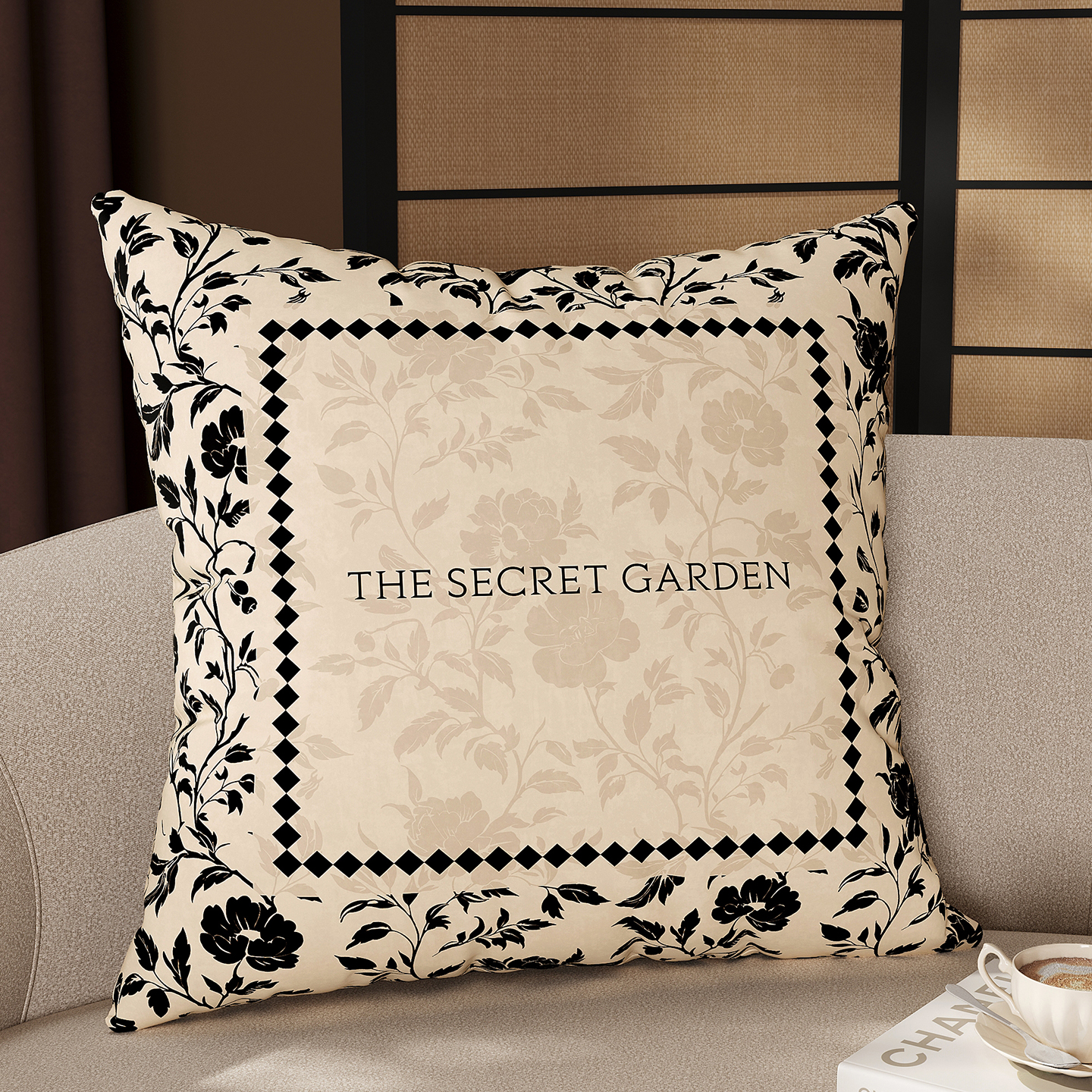 中古风抱枕复古轻奢高级感沙发靠枕卧室床头飘窗靠背垫可拆洗枕套