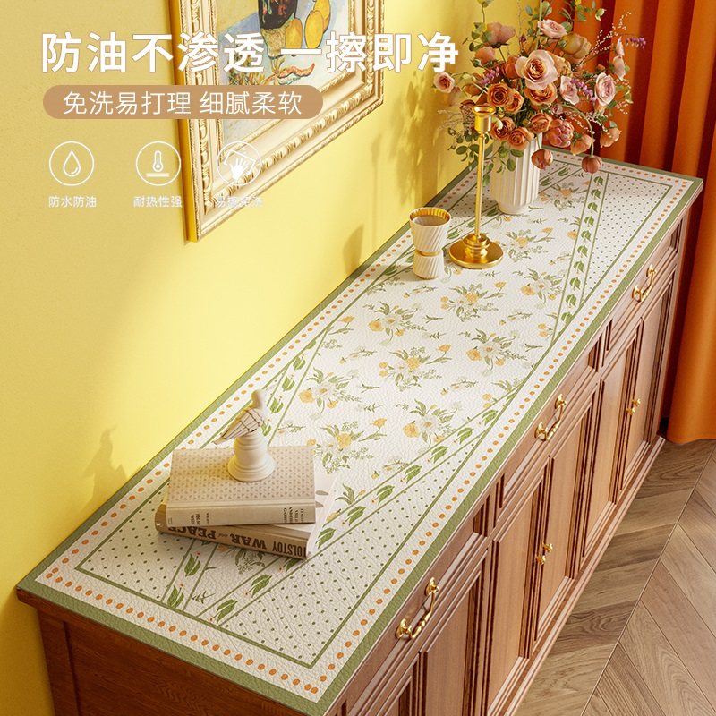 电视柜桌布垫子2022新款高级感桌垫入户鞋柜防尘盖布台面保护垫子