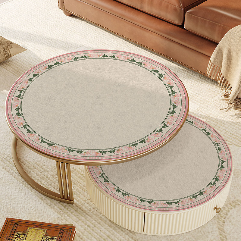 茶几垫桌垫2023年新款圆形pvc防水防油免洗桌布防烫硅胶高级感,居家布艺,茶几垫,淘宝优惠券,粉丝福利购,淘宝优惠卷