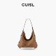 CUISL崔氏 新款 机车hobo包包女定制鸵鸟皮真皮大容量单肩斜跨包包