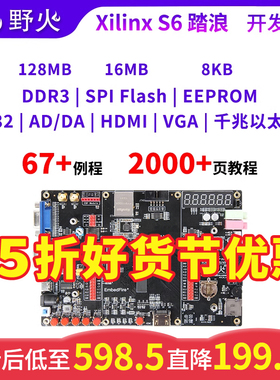 野火踏浪FPGA开发板Xilinx Spartan6 XC6SLX16 HDMI千兆以太网DDR