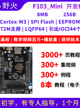 野火STM32开发板STM32F103开发板F103RCT6单片机 ARM嵌入式开发板