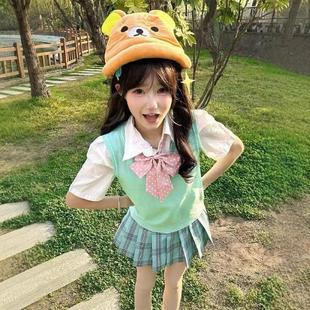 初田町jk秋季原创jk制服套装学院风毛衣背心马甲叠穿日系衬衫学生