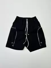 Pyc Independent Ro Style Te Fabric Patchwork Drawstring Elastic Zipper Functional Cargo Pants Loose Wide-Leg Knee-Length Shorts