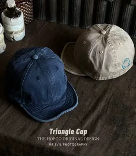 设计感很强！简洁做旧软檐鸭舌帽