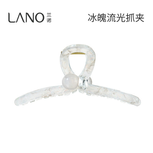 兰诺水晶抓夹女高级感2026新款大号发量大后脑勺半扎发鲨鱼夹发夹