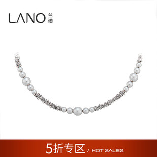 兰诺灰色珍珠项链2025新款高级感轻奢小众锁骨链首饰配饰女生礼物