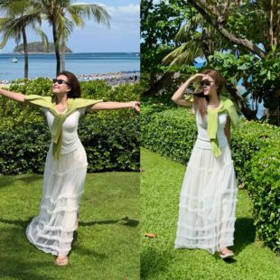 高级感白色木耳边网纱半身裙女2026春季 蛋糕蓬蓬裙A字长裙