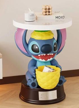 创意凤梨史迪奇落地摆件家用客厅卧室沙发边几收纳摆件乔迁礼物