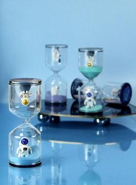 宇航员摆件沙漏计时器儿童15/30分钟时间管理创意太空人生日礼物