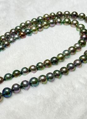 南洋海水大溪地珍珠  炫彩孔雀绿色