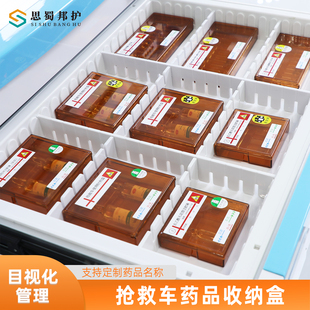 思蜀邦护避光药盒针剂盒药物盒抢救车目视化药品收纳粉剂盒遮光盒
