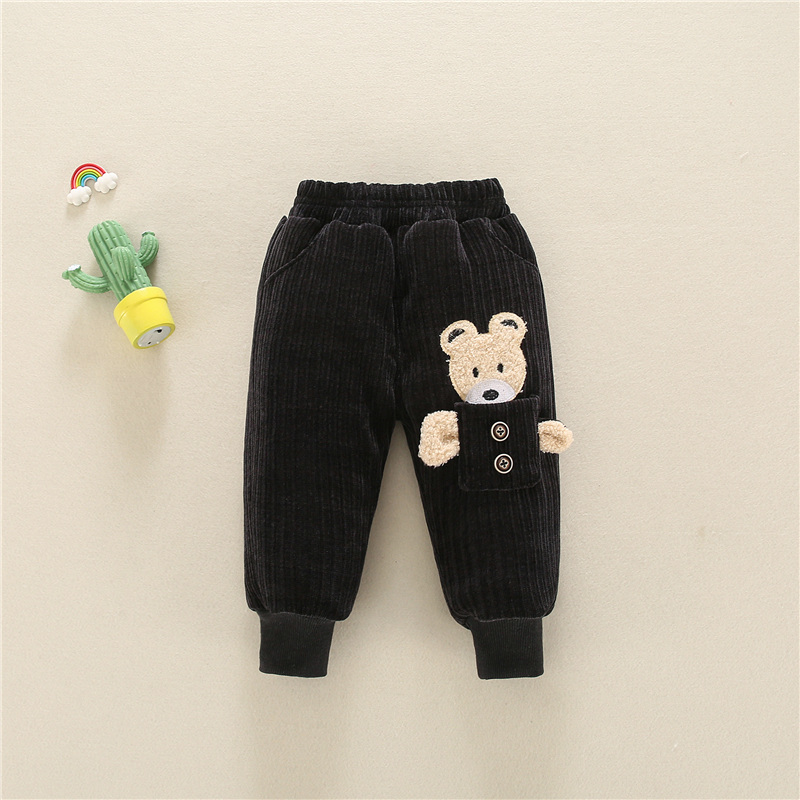 宝宝加绒裤子冬装2021新款洋气