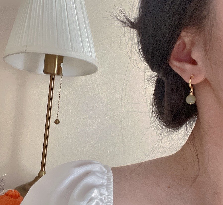 复古旗袍气质和田玉耳钩蚊香盘耳夹耳钉高级感无耳洞无痛耳环女,饰品/流行首饰/时尚饰品新,耳环,淘宝优惠券,粉丝福利购,淘宝优惠卷