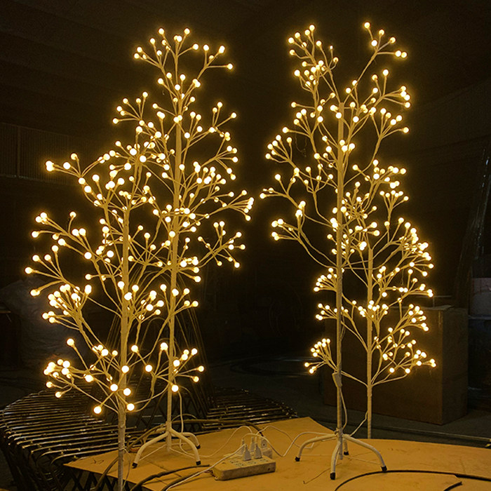 铁艺婚庆道具路引发光苹果树暖光烟花树路引婚礼舞台背景布置橱窗