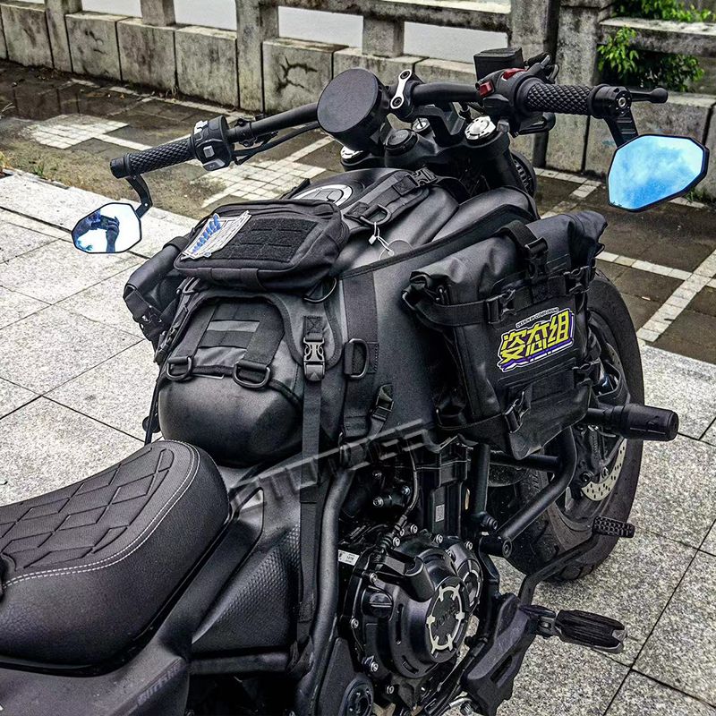 适用摩托车通用油箱马甲 油箱包挂载底座个性DIY防水防晒加厚底座