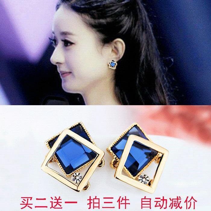 个性女 耳钉 韩国 韩国2018超火韩国个性女耳钉韩国个性耳环银。