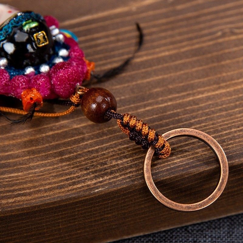 圆环锁匙扣京剧礼物方便客户配饰古风钥匙扣送礼可爱展示挂环装